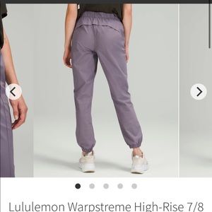 Lululemon warpstreme 7/8 high rise jogger